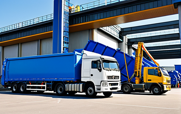 폐기물처리 관련 정부 지원 정책 - Subsidies for Waste Sorting Equipment**

A modern waste sorting facility with workers in safety vest...