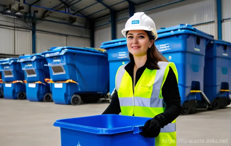 폐기물처리기사 독학으로 합격하기 - A focused Russian environmental specialist, in their late 20s to early 30s, wearing smart casual att...