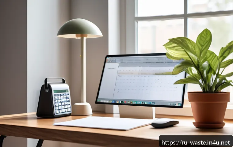 폐기물처리기사 시험 공부 루틴 - A focused study desk setup featuring a minimalist workspace with a clean wooden table, natural dayli...